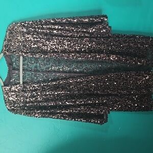 Lane Bryant Open Sequin Evening Top